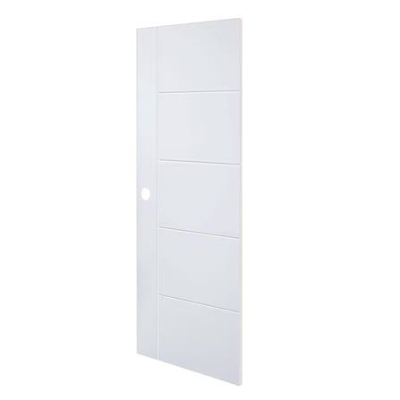 ประตูภายนอก UPVC AZLE MD-6 80X200 ซม. สีขาว เจาะลูกบิด_1