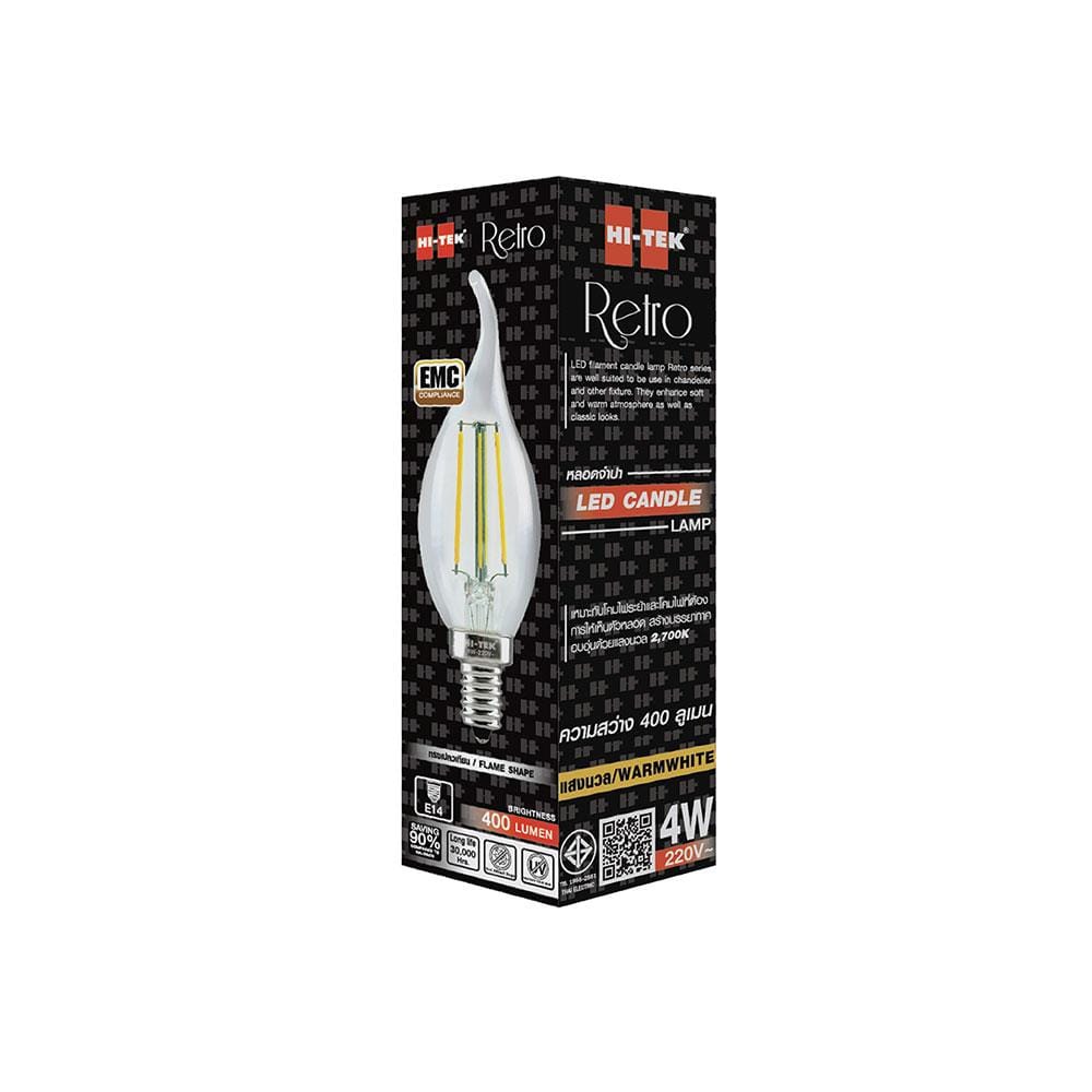 หลอด LED HI-TEK FILAMENT OPERA 4 วัตต์ E14 สีเหลือง