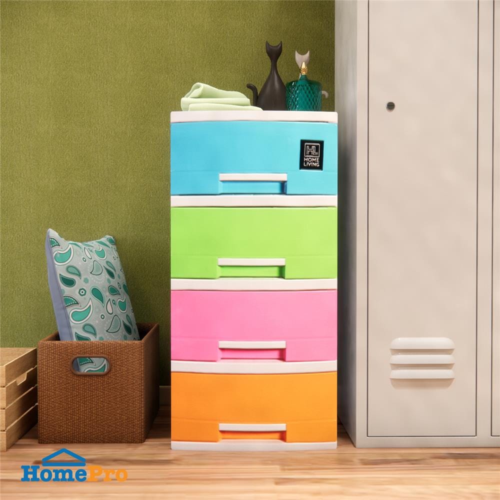 ตู้ลิ้นชัก 4 ชั้น STACKO HANA 45x40x84 ซม. หลากสี
