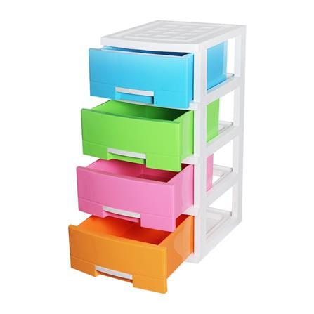 ตู้ลิ้นชัก 4 ชั้น STACKO HANA 45x40x84 ซม. หลากสี_2