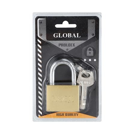 BALL BEARING PADLOCK GLOBAL 40MM POLISHED BRASS_2