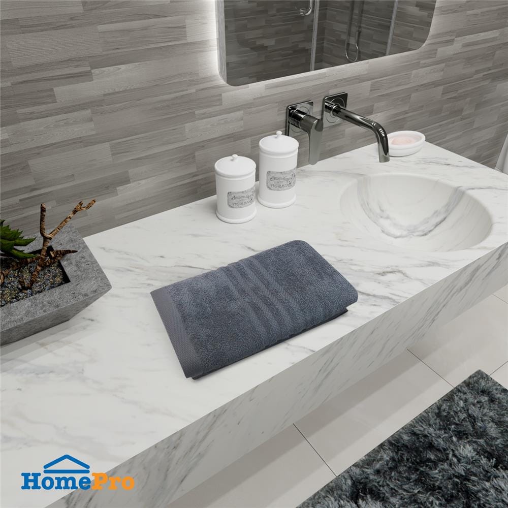 ผ้าขนหนู HOME LIVING STYLE WEIR 15X32 นิ้ว สีเทา