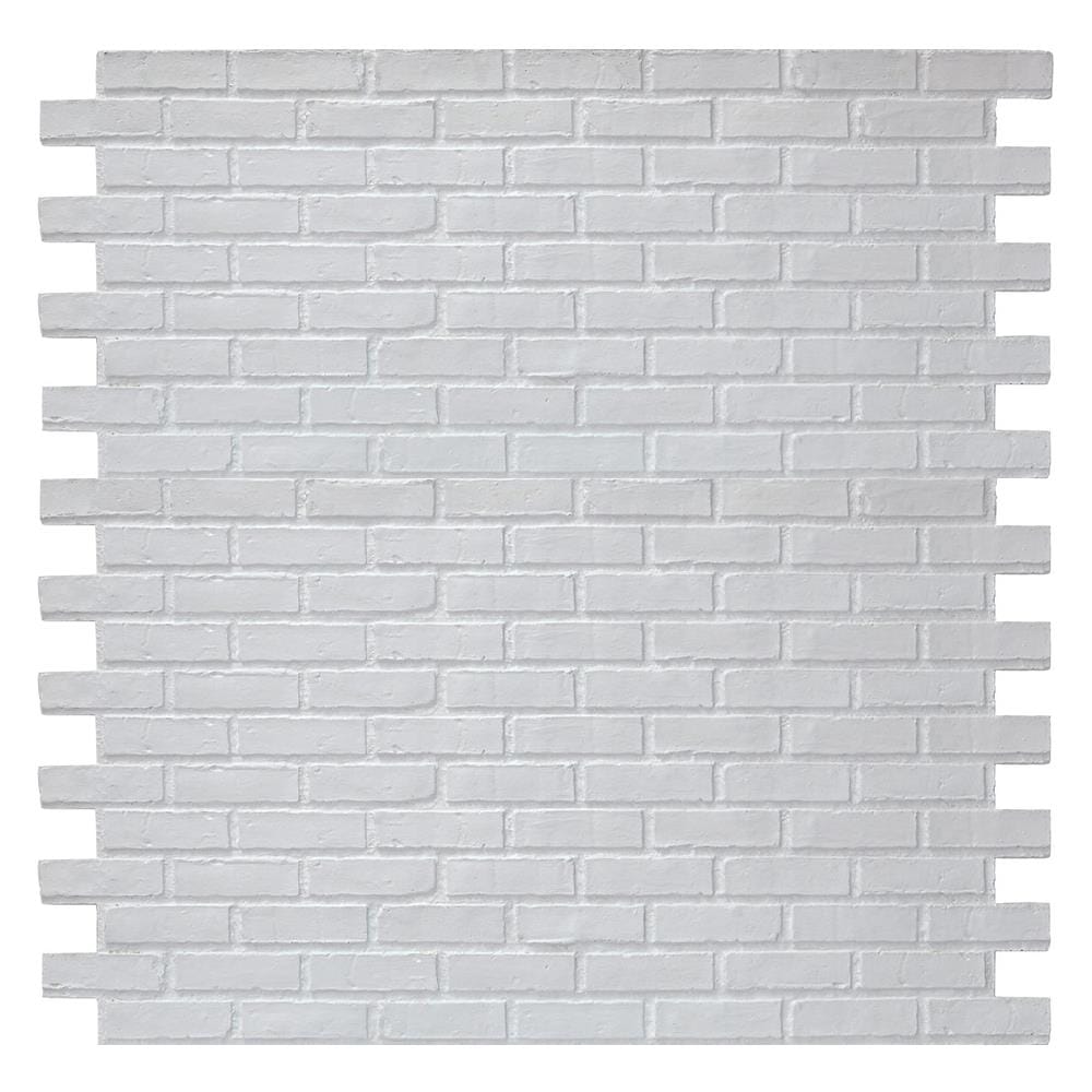 แผ่นตกแต่งผนัง MMWALL MB-WH 60x120x1 ซม. ลายอิฐขาว