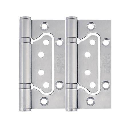 บานพับ 4x3 นิ้ว x 2 มม. KRUKER 4730 ไม่เซาะร่อง สีสเตนเลส (แพ็ก 2 ชิ้น)