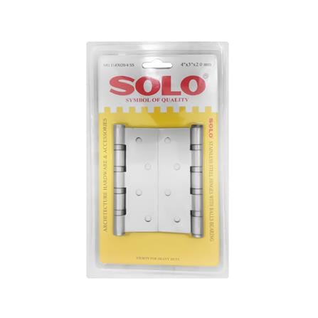 บานพับ 4X3 นิ้ว X 2 มม. SOLO 1143020 สีสเตนเลส (แพ็ก 4 ชิ้น)_1