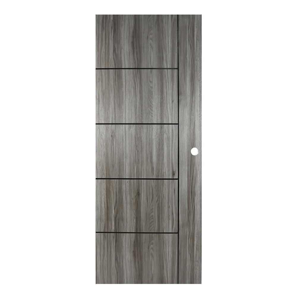 ประตูภายใน AZLE LT-06 80X200 ซม. สี DARK GREY เจาะลูกบิด