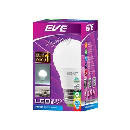 หลอด LED EVE A60 SUPER SAVE 9 วัตต์ DAYLIGHT E27_1