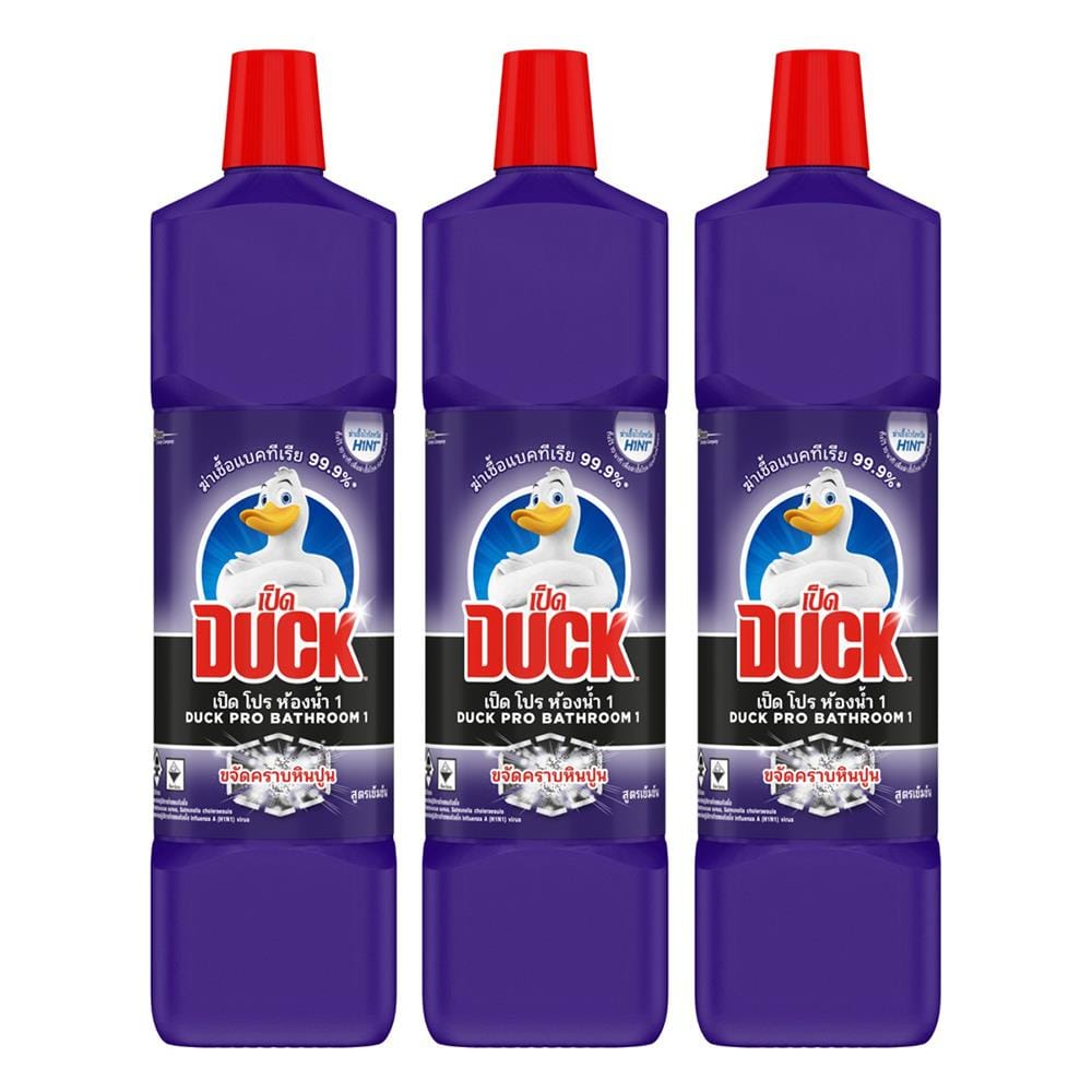 น้ำยาทำความสะอาดห้องน้ำ เป็ด 900ml แพ็ค3 ม่วง