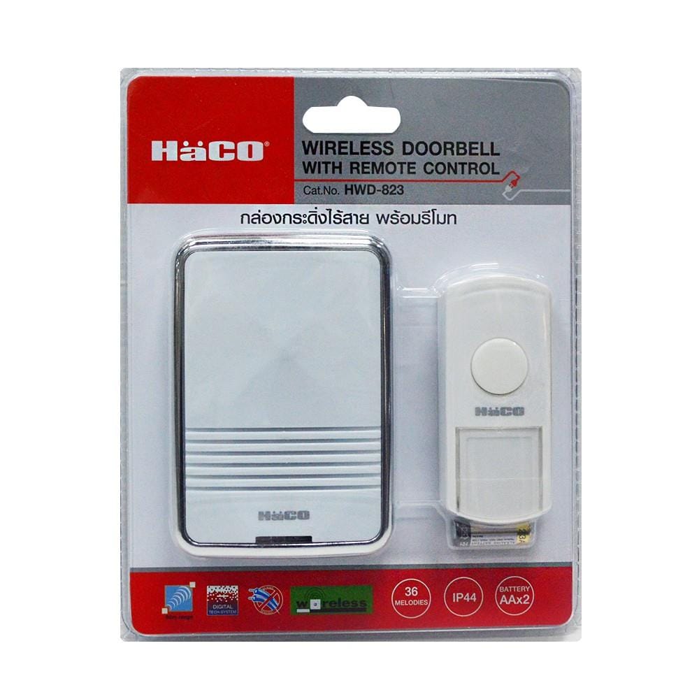 BATTERY-OPERATED WIRELESS DOORBELL HACO AA HWD-823
