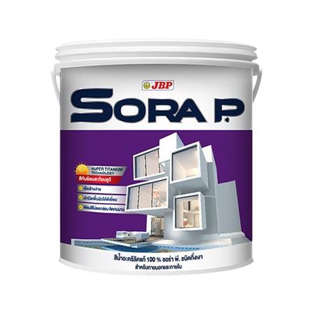 สีน้ำทาภายนอก JBP SORA P BASE D กึ่งเงา 1 แกลลอน_0