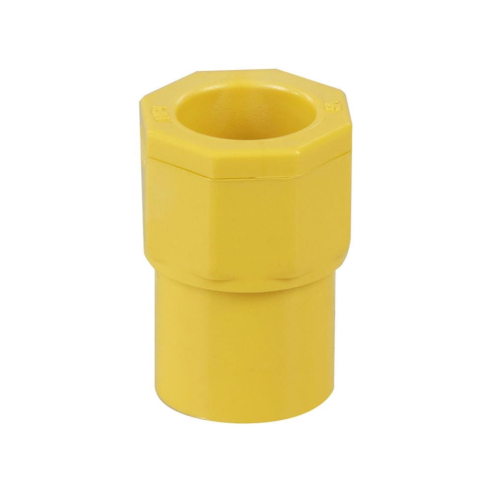 ข้อต่อเข้ากล่อง PVC ตราช้างNPI 3/8 นิ้ว สีเหลือง