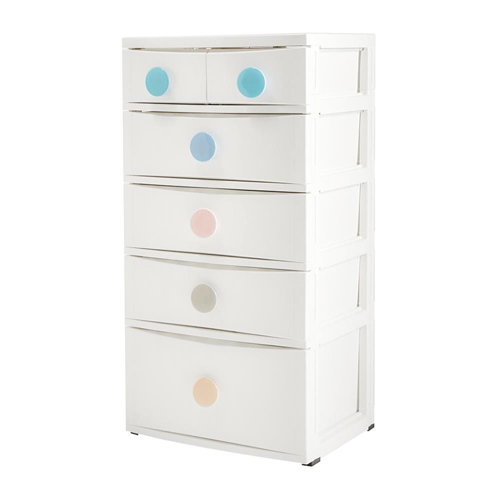 ตู้ลิ้นชัก 5 ชั้น STACKO D10 56x45x112 ซม. สีขาว