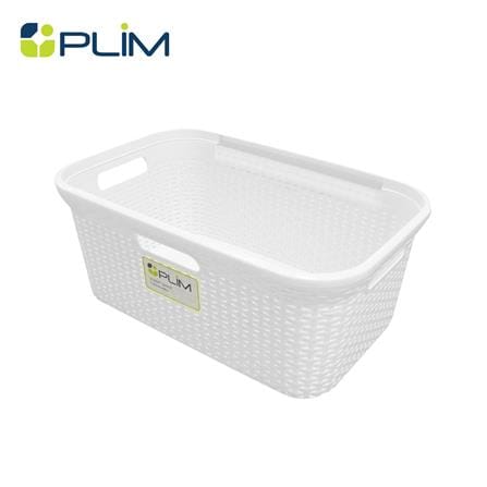 ตะกร้าผ้าเหลี่ยม PLIM 5988 สีขาว_0