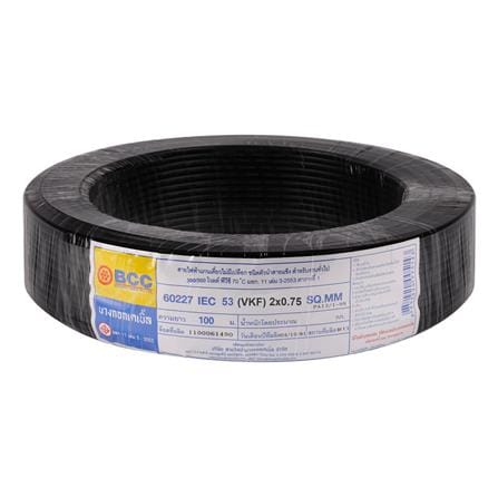 สายไฟ VKF IEC53 BCC 2x0.75ตร.มม 100 ม. สีดำ_0