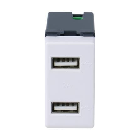 เต้ารับ USB HACO 1 ช่อง AP-USB2 2 แอมแปร์ สีขาว_0