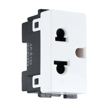 เต้ารับเดี่ยว 3 ขา HACO AP-E132 สีขาว_1