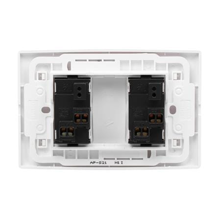 ชุดสวิตช์ 1 ทาง 2 ช่อง HACO AP-S21 สีขาว_2