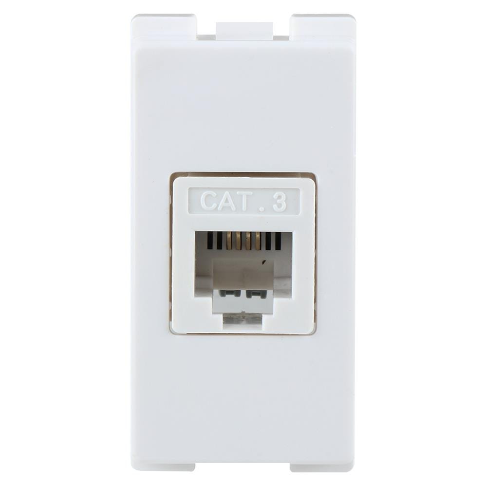 เต้ารับโทรศัพท์ HACO 6P/4C AP-P024 สีขาว
