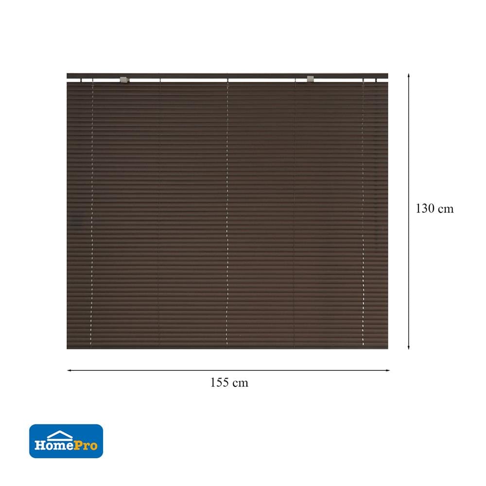 VINYL VENETIAN BLIND HOME LIVING STYLE 155X130CM DARK BROWN