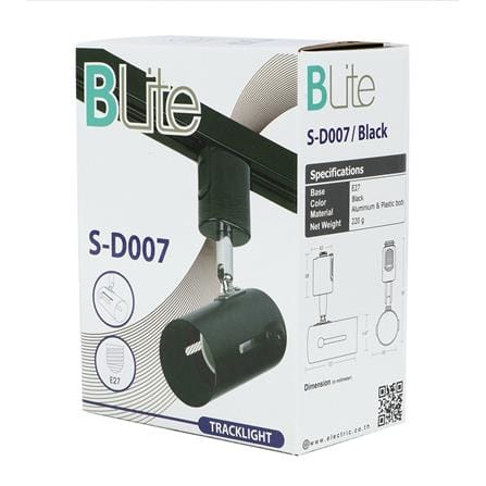 แทรกไลท์ติดราง BEC S-D007 สีดำ_4