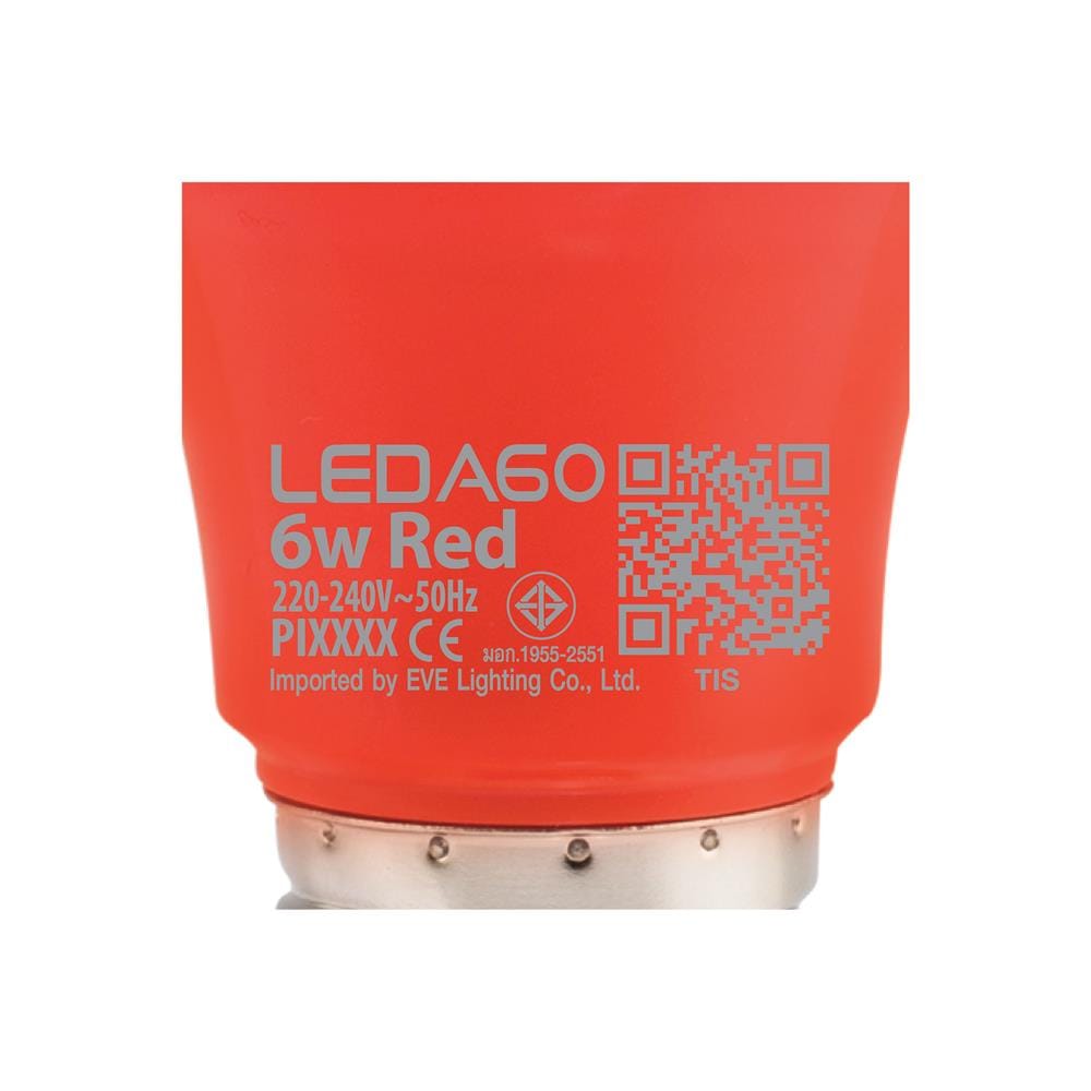 หลอด LED EVE A60 15000HR 6 วัตต์ สีแดง E27