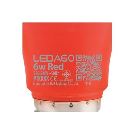 หลอด LED EVE A60 15000HR 6 วัตต์ สีแดง E27_5