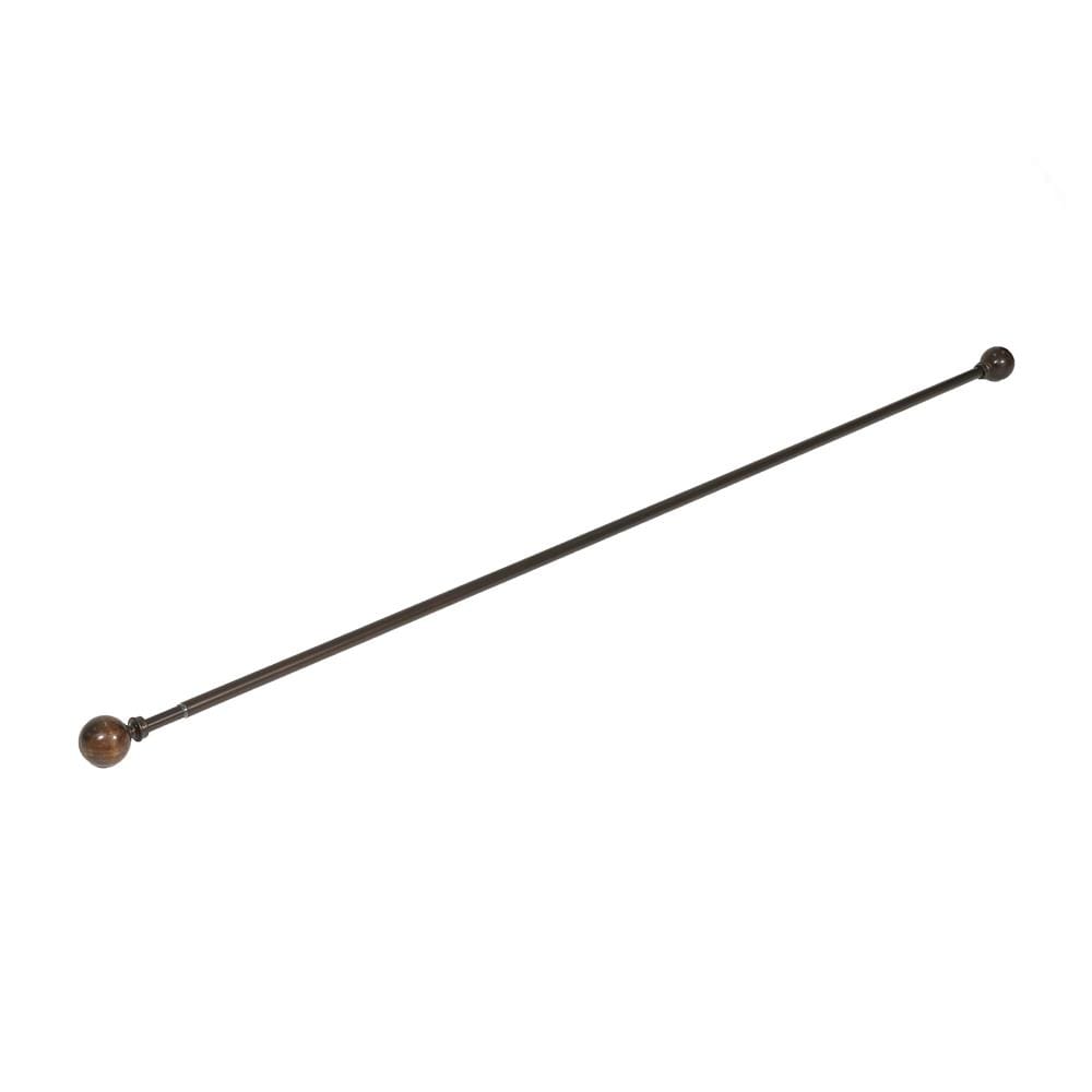 รางเหล็ก ยืดหด HOME LIVING STYLE WOOD BALL 180-310 ซม. สีน้ำตาล
