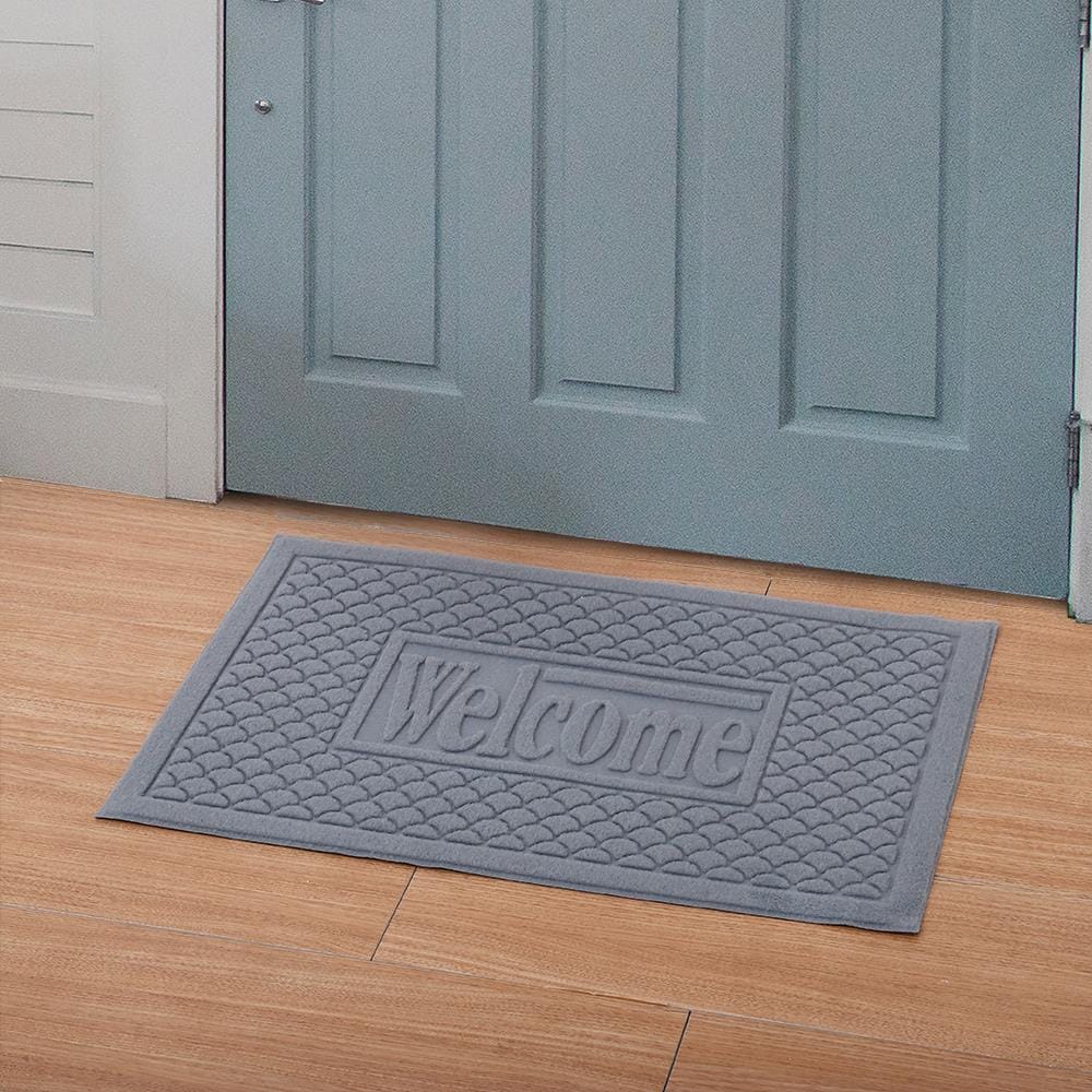 พรมเช็ดเท้าดักฝุ่น HOME LIVING STYLE MX2042 39X59 ซม. สีเทา