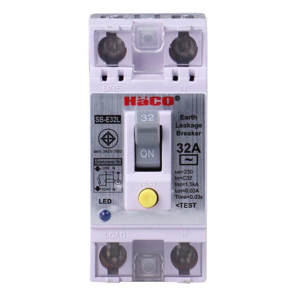 เซฟตี้เบรกเกอร์กันไฟดูด 32 แอมป์ HACO SB-E32L