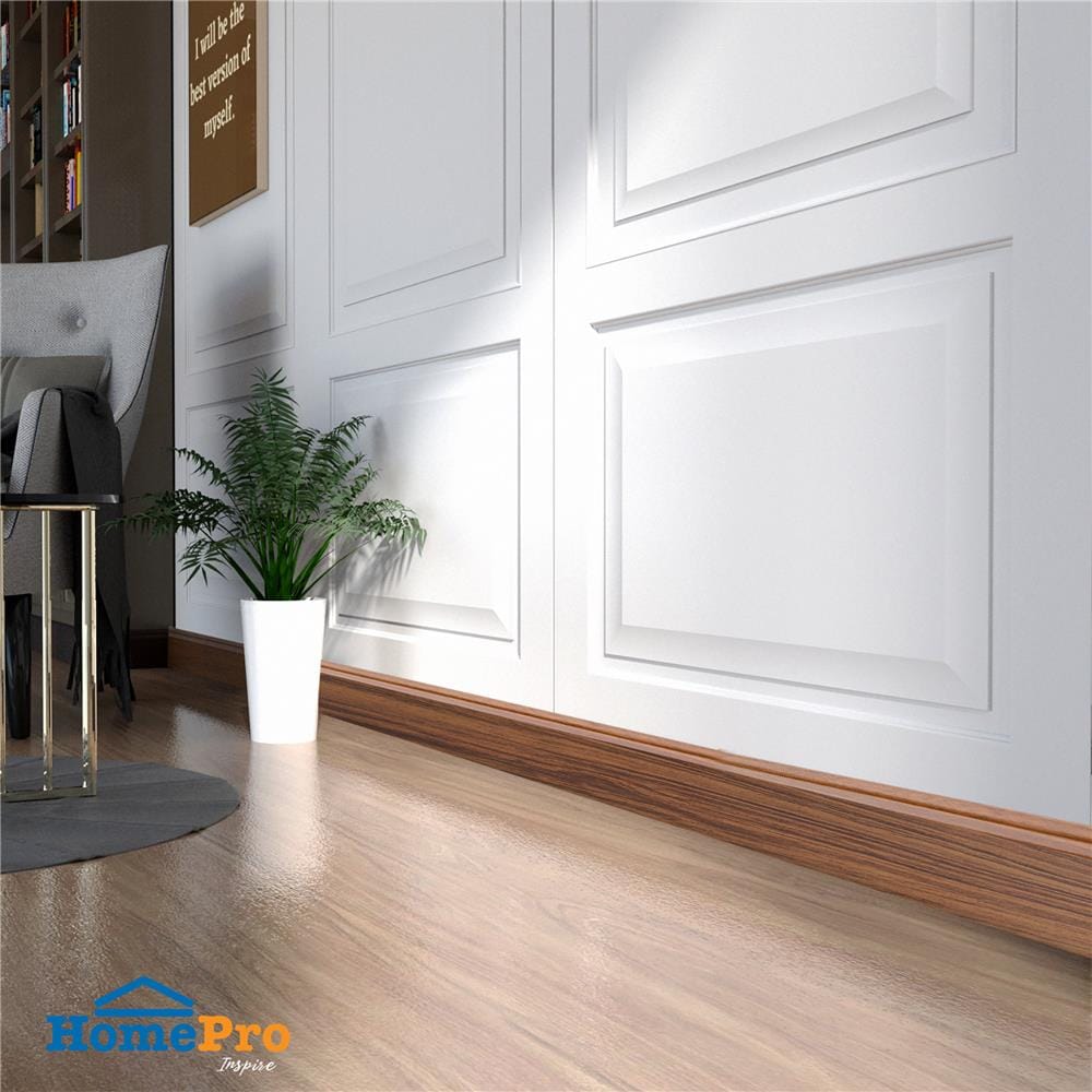 บัวพื้น PVC CROBERN 9.5x240x1.5 ซม. สีสัก