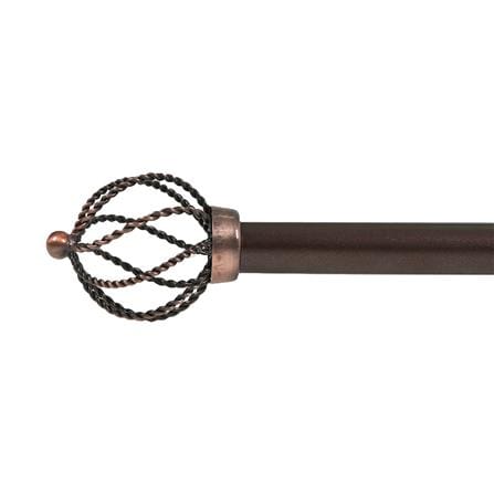 STEEL TENSION ROD HOME LIVING STYLE TWIST 110-210CM BROWN_0