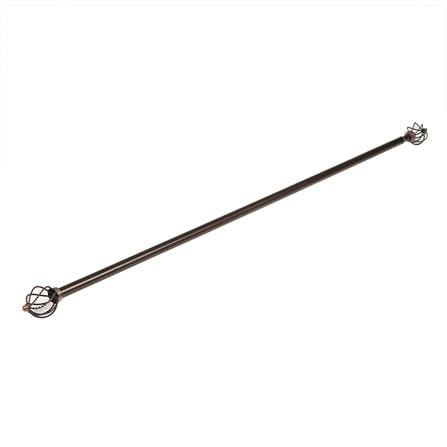 STEEL TENSION ROD HOME LIVING STYLE TWIST 110-210CM BROWN_3