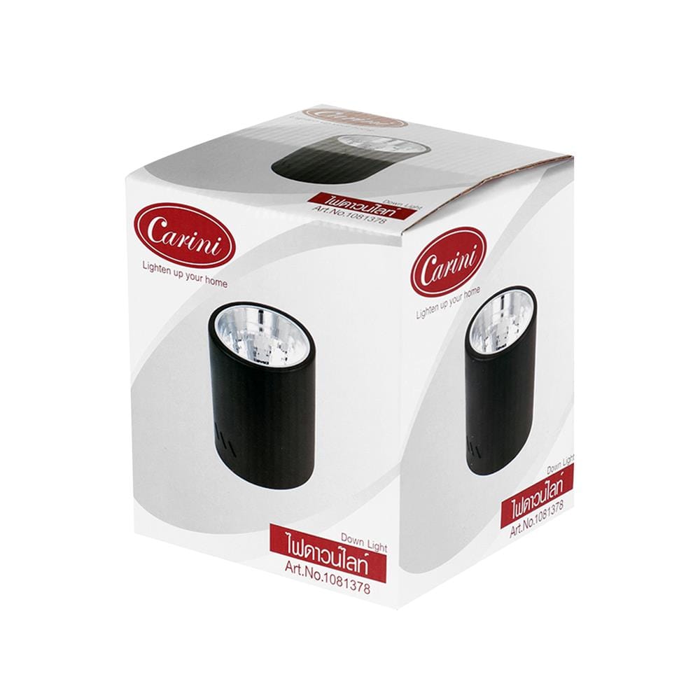 ดาวน์ไลท์ CARINI CS16-4 5 นิ้ว สีดำ กลม