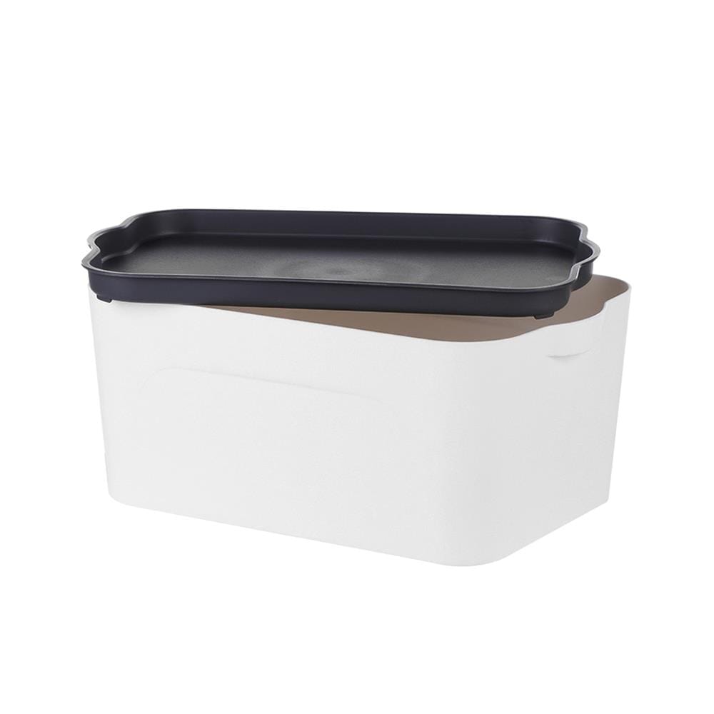 STORAGE BOX STACKO LARZE S 32X21X14CM WHITE/GRAY LID