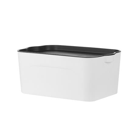 STORAGE BOX STACKO LARZE S 32X21X14CM WHITE/GRAY LID_0