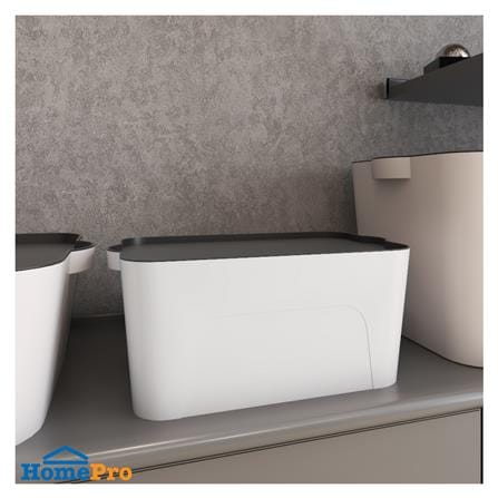 STORAGE BOX STACKO LARZE S 32X21X14CM WHITE/GRAY LID_3