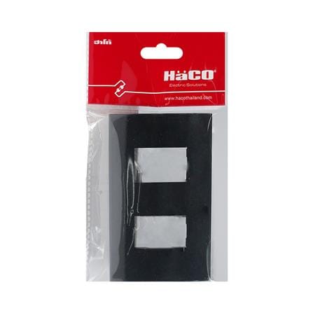 หน้ากาก 2 ช่อง HACO TJ-W1112-SBL สีแม็ทดาร์ค_2