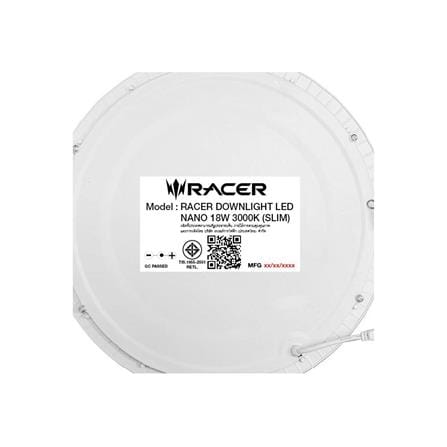 ดาวน์ไลท์ LED RACER NANO-D 8.6 นิ้ว 18 วัตต์ WARM WHITE สีขาว_6