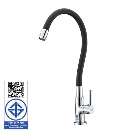 ก๊อกซิงค์เดี่ยวเคาน์เตอร์ KARAT FAUCET KF-27-916-55 สีดำ_2