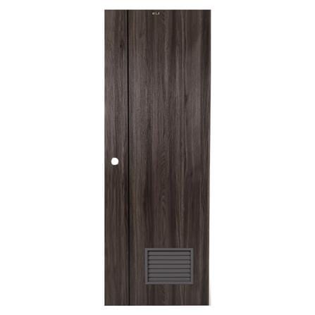 ประตูห้องน้ำ UPVC AZLE LT-05 เกล็ด 70X200 ซม. สี DARK GREY เจาะลูกบิด_0