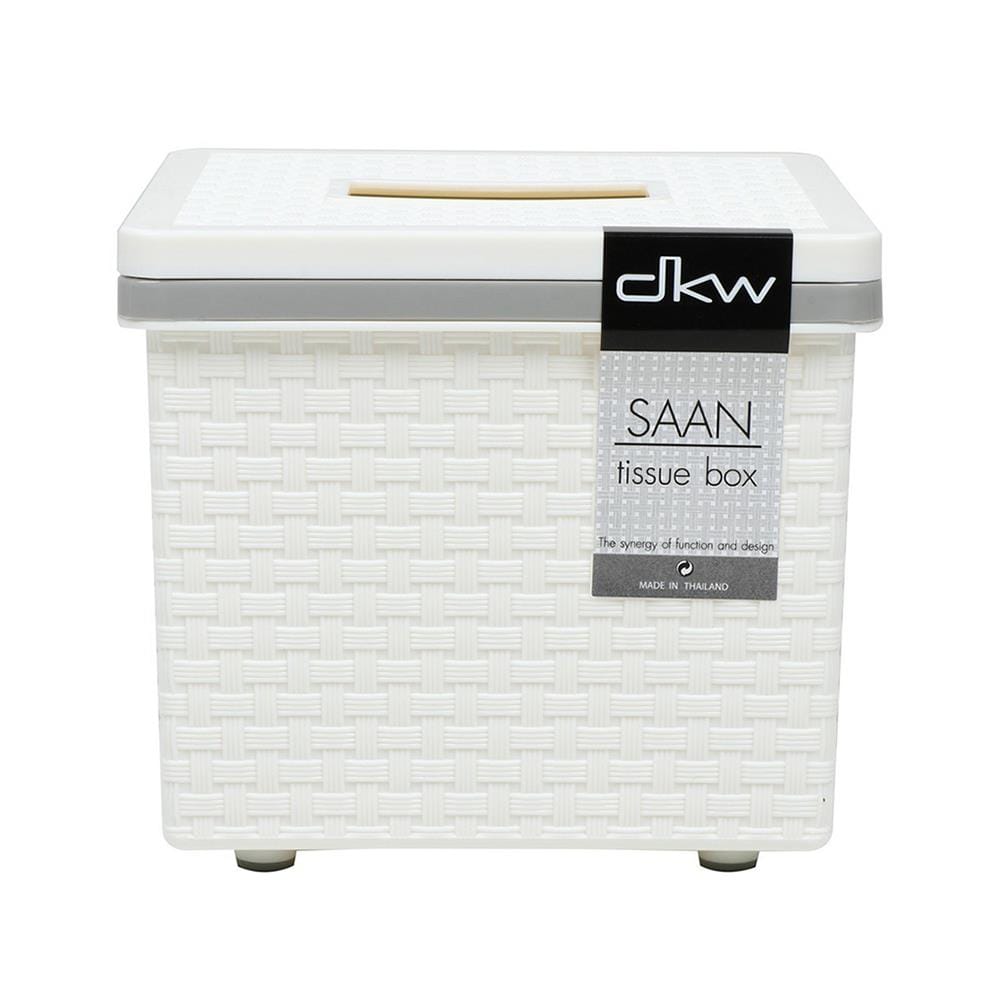 กล่องทิชชู่ POP UP DKW SAAN PP สีขาว