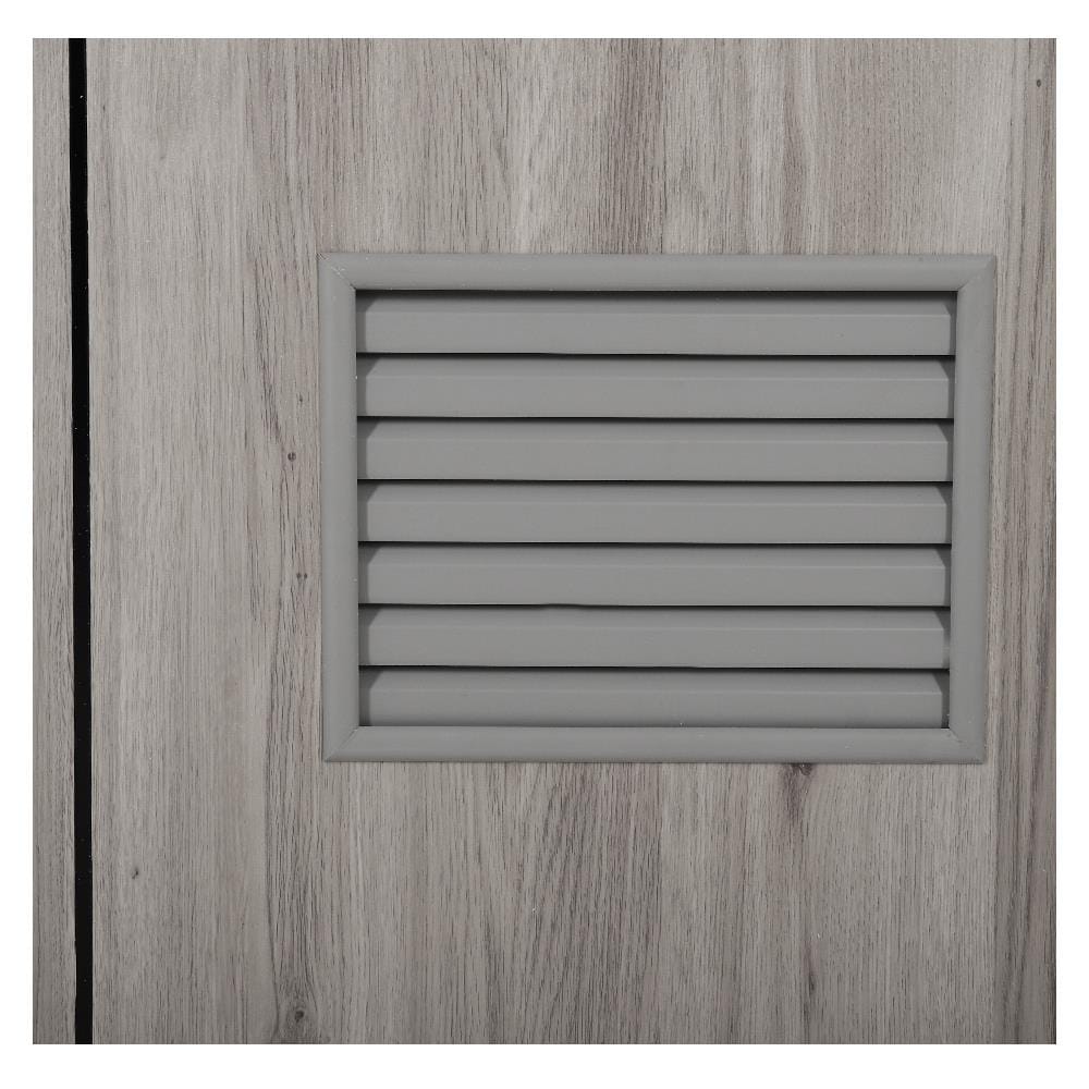ประตูห้องน้ำ UPVC AZLE LT-05 เกล็ด 70X200 ซม. สี SILVER/GREY เจาะลูกบิด