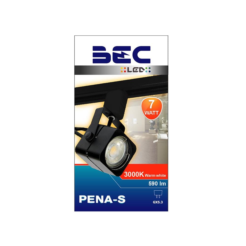 แทรคไลท์ LED BEC PENA-S 7 วัตต์ WARM WHITE สีดำ