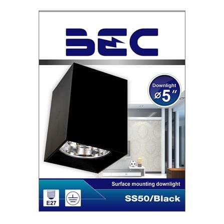 ดาวน์ไลท์ SS50/BLACK BEC โลหะ 6