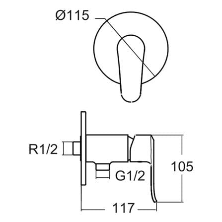 ฝักบัวสายอ่อนพร้อมวาล์ว AMERICAN STANDARD A-0726-10-A_1