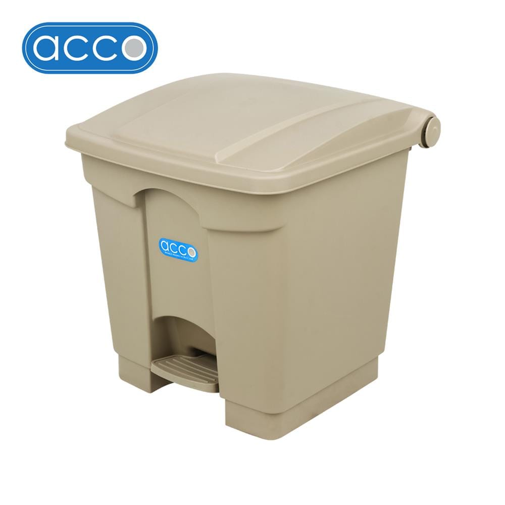 ถังขยะเหยียบเหลี่ยม ACCO V018051 ขนาด 30L สีเทา