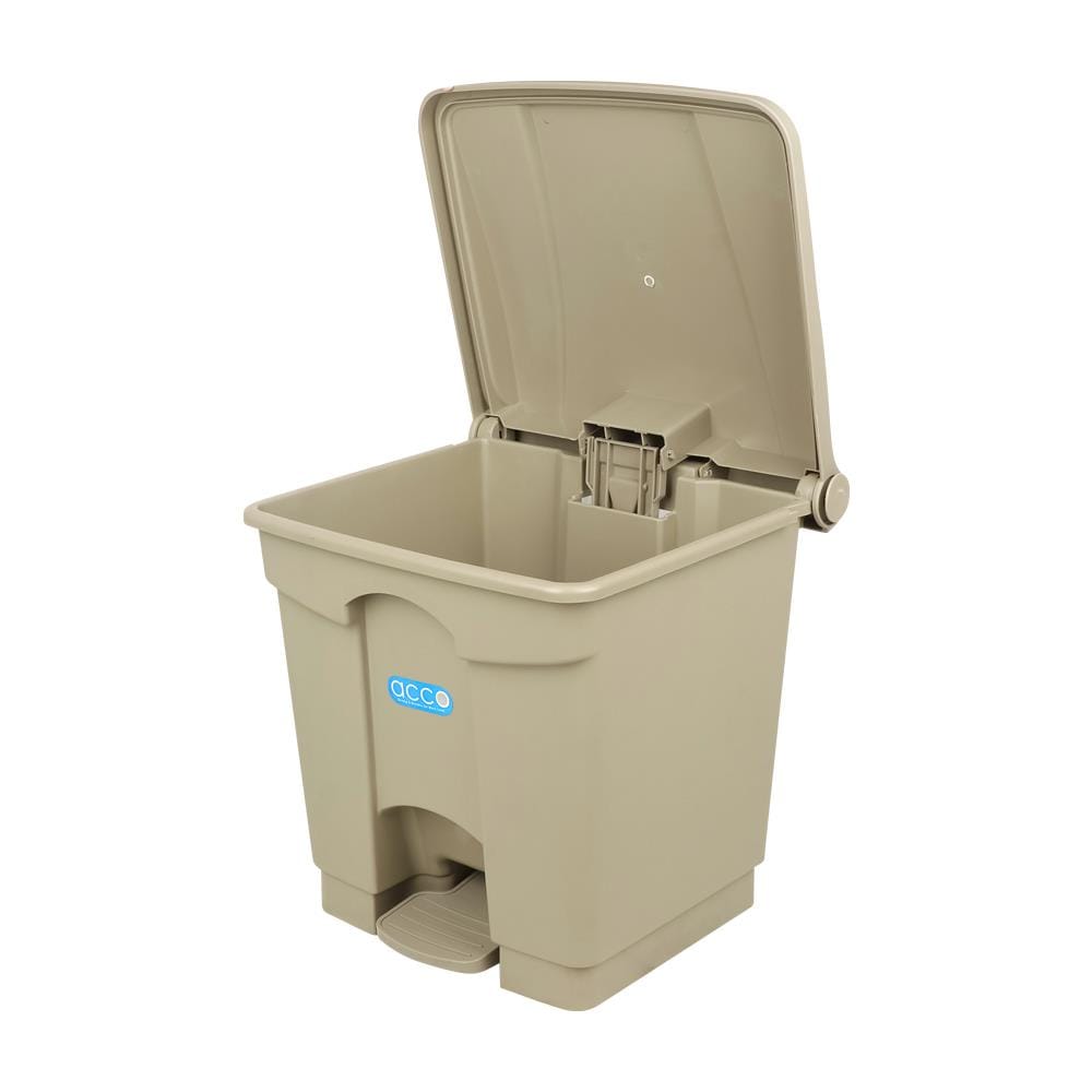 ถังขยะเหยียบเหลี่ยม ACCO V018051 ขนาด 30L สีเทา