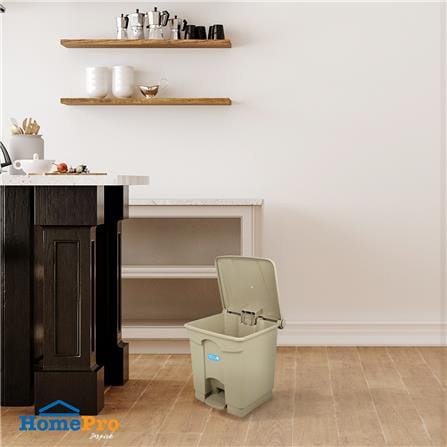 ถังขยะเหยียบเหลี่ยม ACCO V018051 ขนาด 30L สีเทา_5