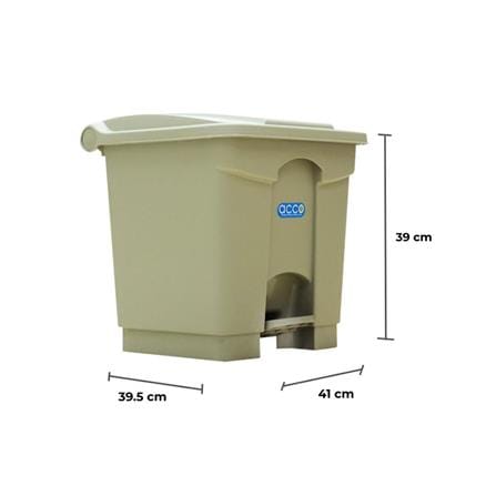 ถังขยะเหยียบเหลี่ยม ACCO V018051 ขนาด 30L สีเทา_7