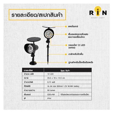 SOLAR GARDEN LIGHT RIN 216101201 BLACK_2